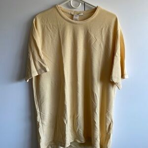 Perry Ellis Mens shirt sleeve yellow shirt size large